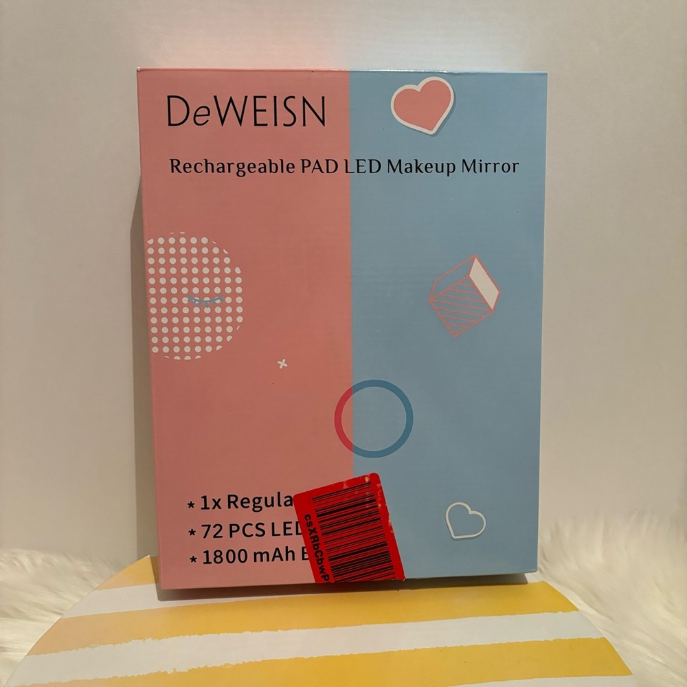 Deweisn Folding Travel Rechargeable LED Makeup Mirror NIB - Picture 6 of 10